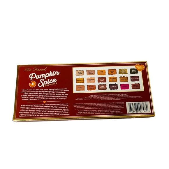 Too Faced Pumpkin Spice: Second Slice SWEET & SPICY EYE SHADOW PALETTE New - Picture 3 of 5